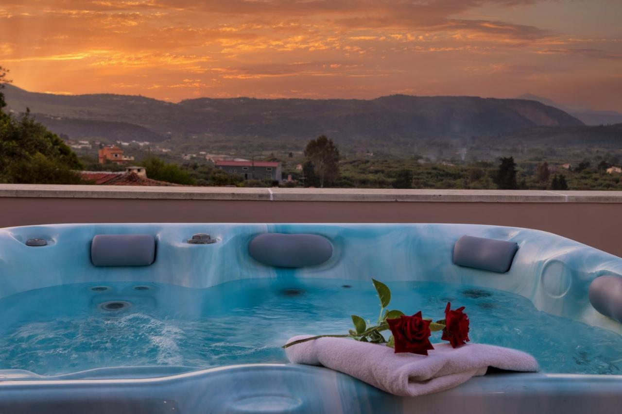 Olga'S Filoxenia - Villa Aladanos-Private Pool And Heated Jacuzzi Makhairoi Bagian luar foto